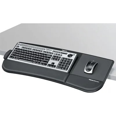 Sit-Stand Risers & Keyboard Trays - Clamp on Trays