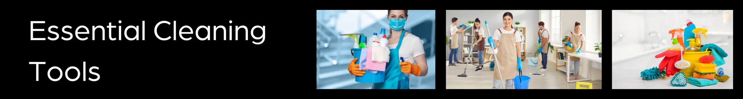 Essential Cleaning Tools Banner