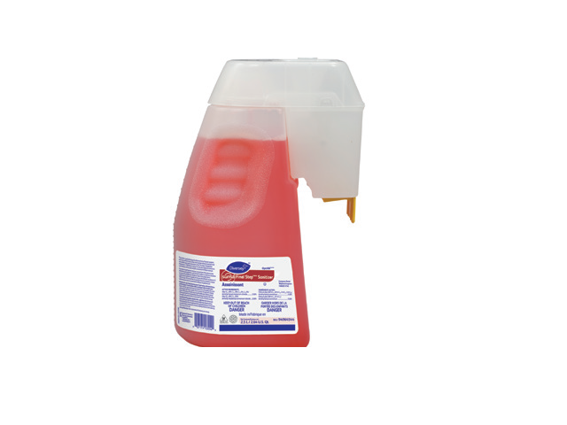 Final Step sanitizer used with OptiFill for the sanitize sink